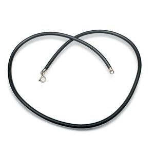 14.5” Black Cord Necklace - Minimalist | Unisex 925 Silver Clasp | Pendant Ready
